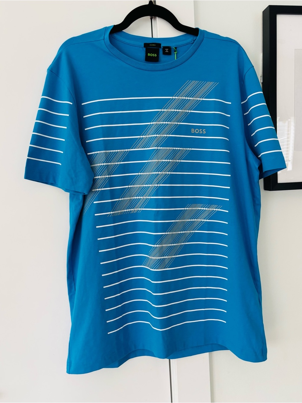 NWT Hugo Boss athleisure mens Blue SS Tshirt size XL